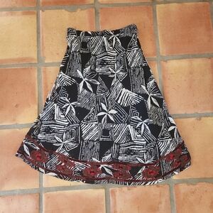Chicos beaded embroidered skirt tribal African print size 1